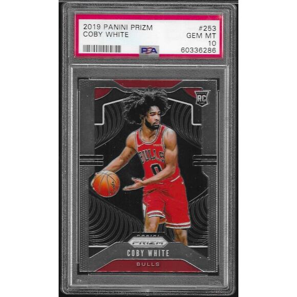 2019 Coby White Panini Prizm #253 Rookie Card RC Chicago Bulls PSA 10 Gem Mint - Picture 1 of 2